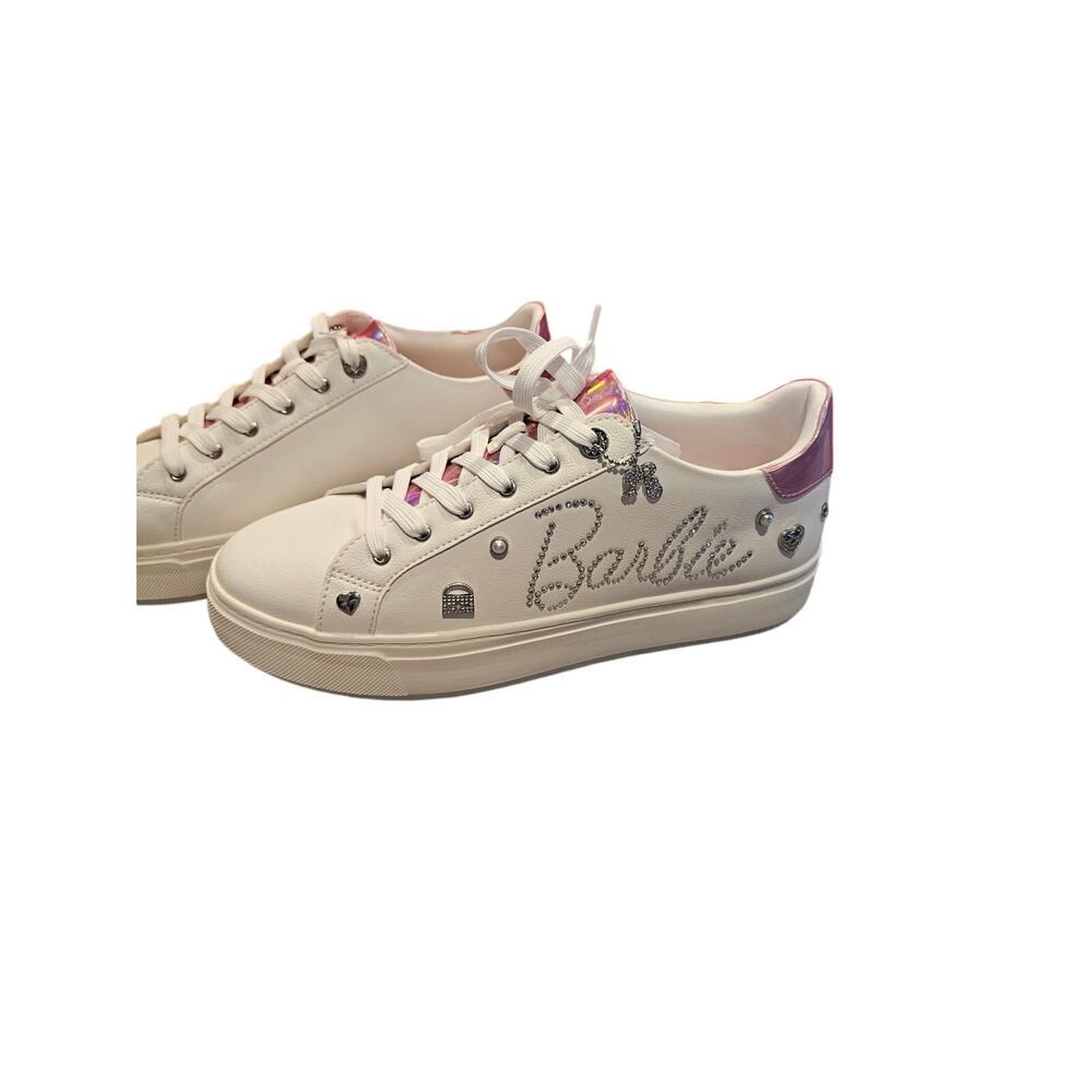 Aldo barbie white pink bling sneakers womens 11 NEW rhinestone charm platform
